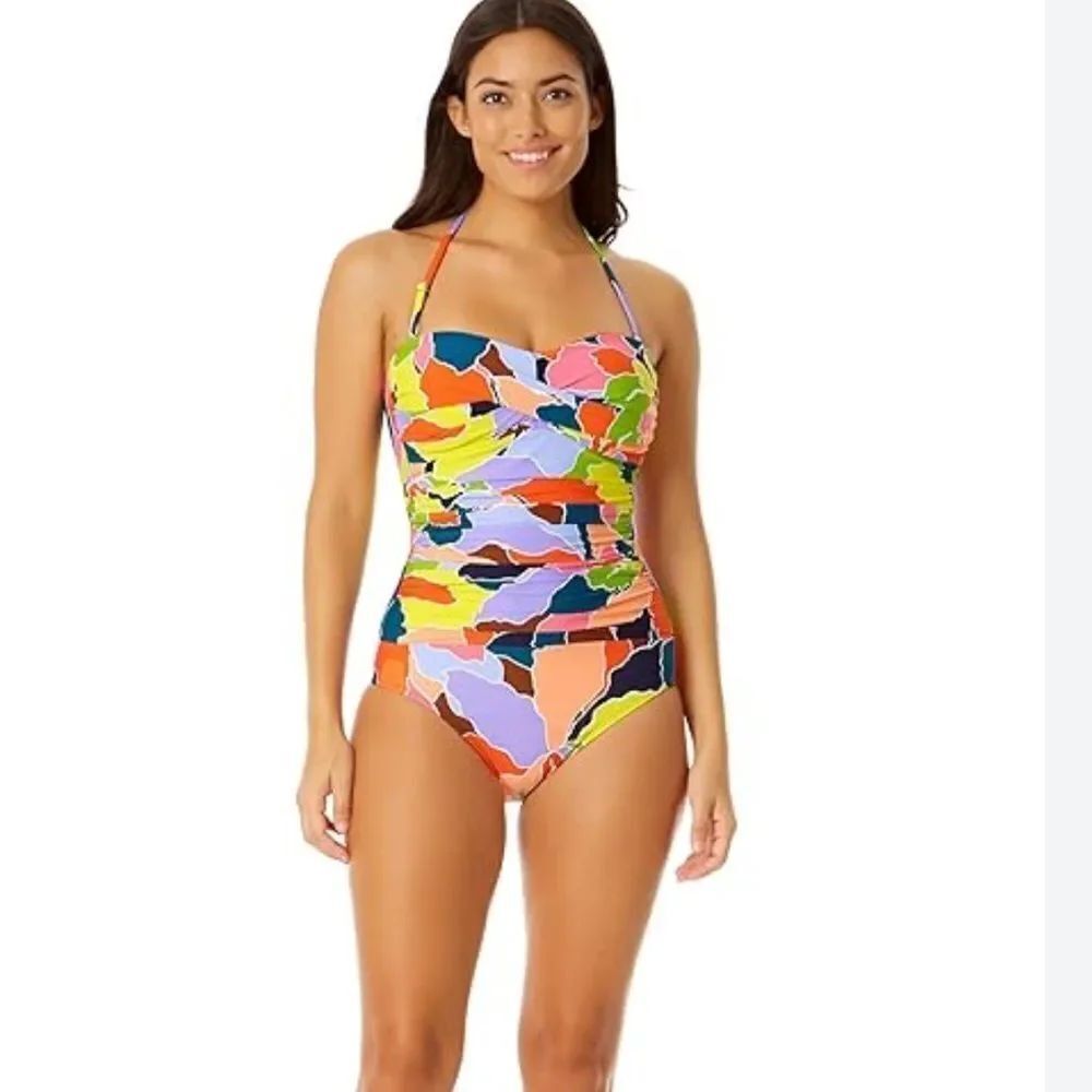Anne Cole Colorful Women's One-Piece Swimsuit with removable straps